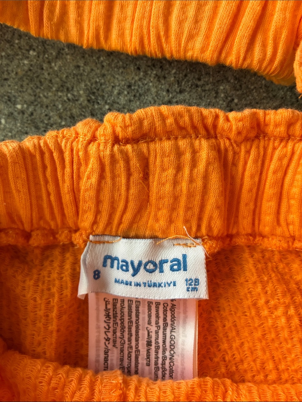 Mayoral Orange Ribbed Two-Piece Matching Set - Picture 4 of 5